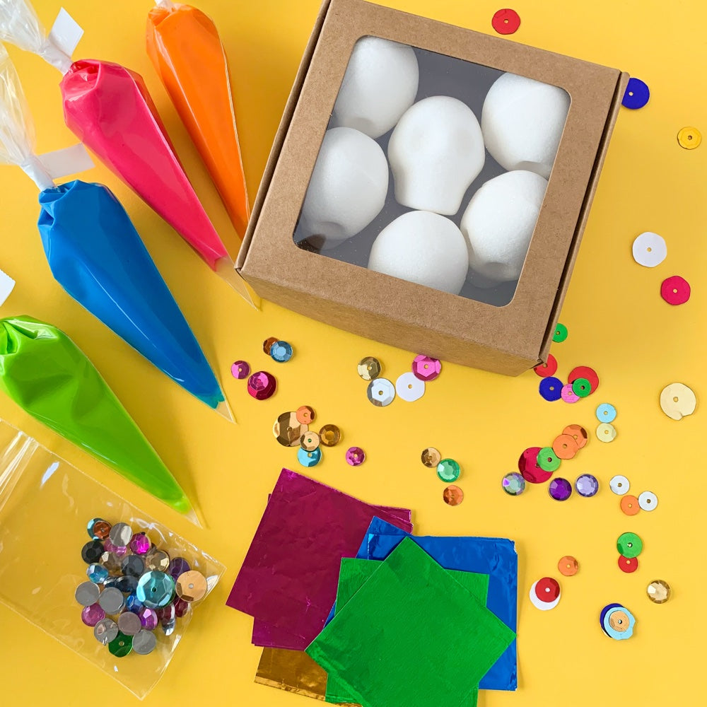 Mini 3D Sugar Skull Kit | Set of 6