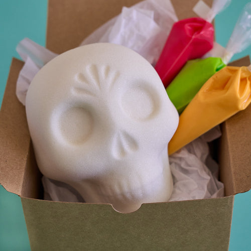 Large Flat Back Sugar Skull with 3 Icings