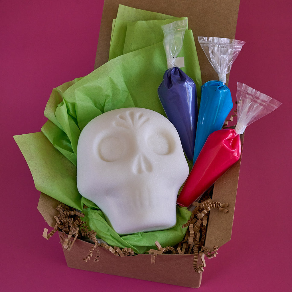 Large Flat Back Sugar Skull with 3 Icings
