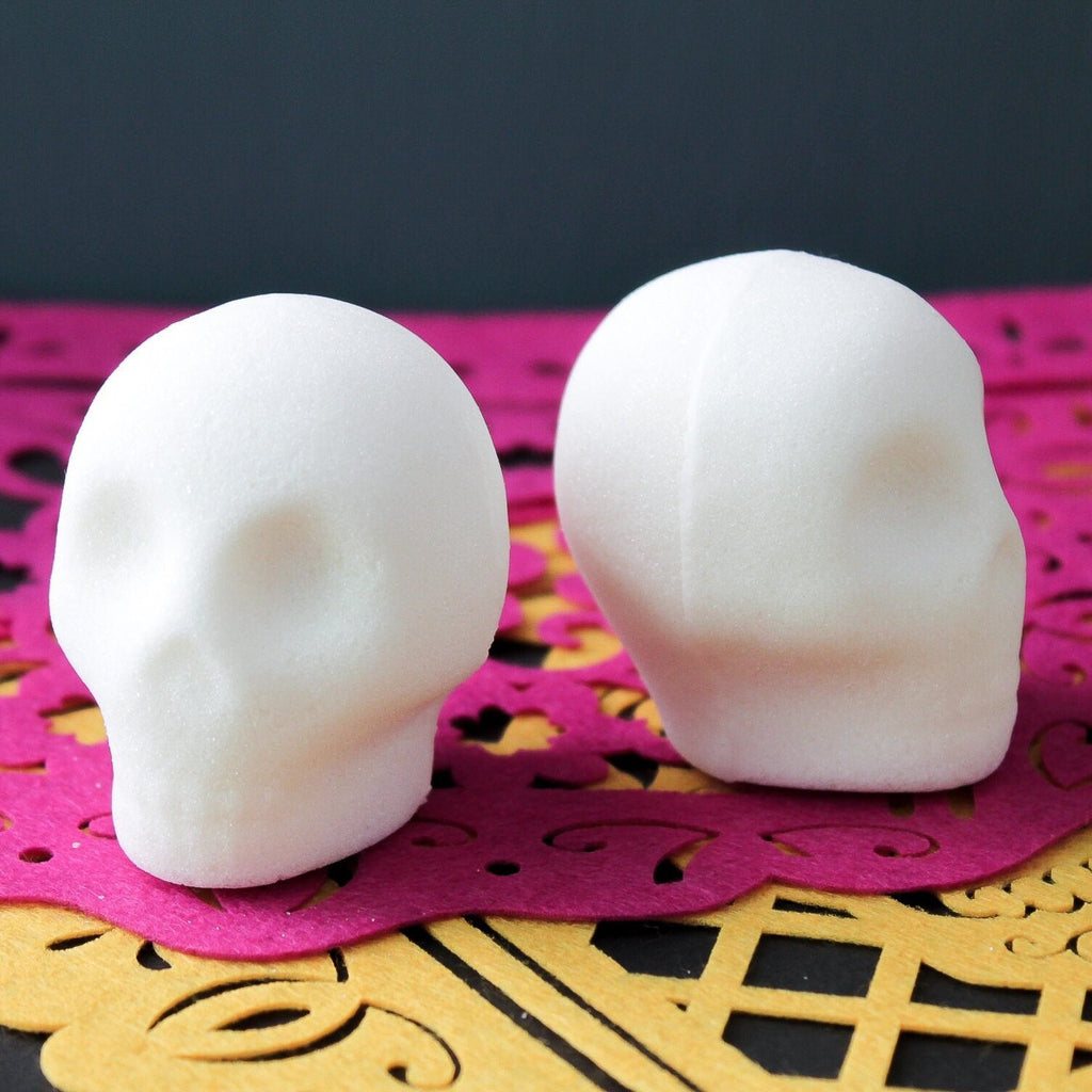 Set of 2 Small 3D Blank Sugar Skulls