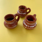 Mini Terracotta White Painted Mugs